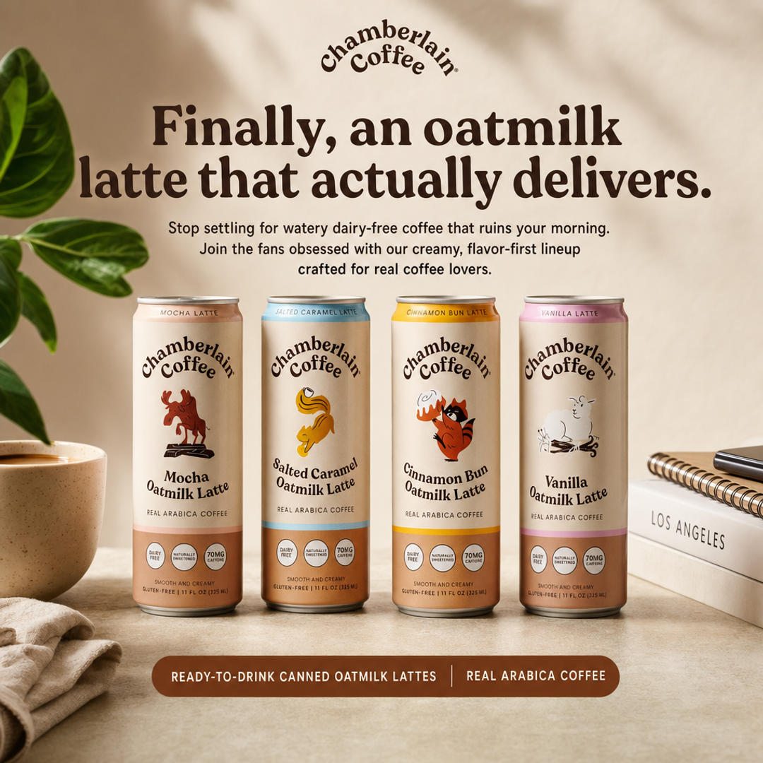Chamberlain Coffee RTD Oatmilk Lattes The Fan-Favorite Lineup (1:1)