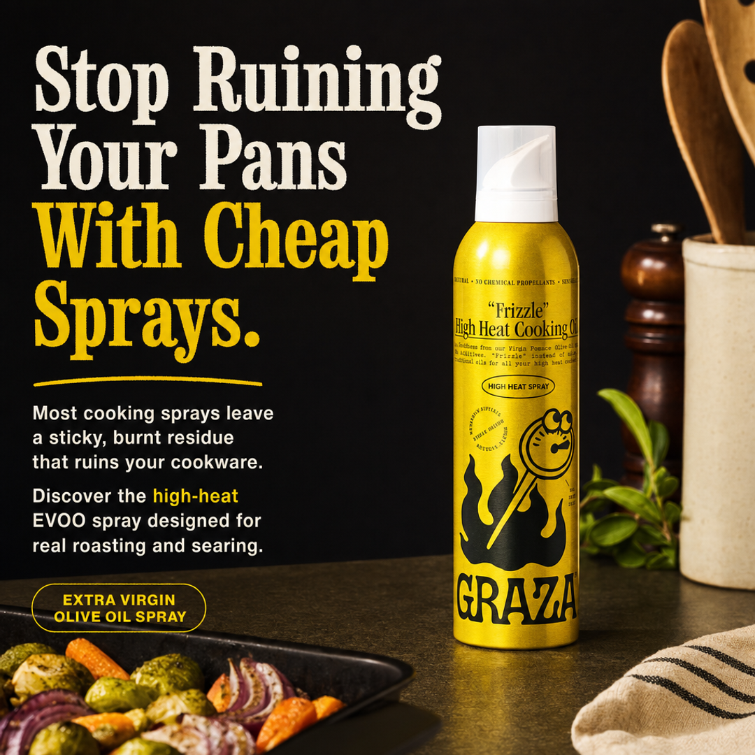 Graza Frizzle Olive Oil Spray The High-Heat Mystery (1:1)